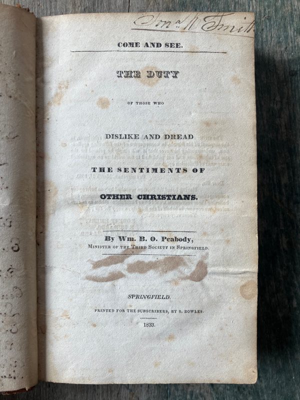 Leather Bound Collection of Pamphlets Relating to New Hampshire and Massachusetts
